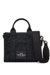Marc Jacobs The Small Crystal Canvas Tote Bag In Nero Neri E Grigi