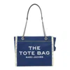 Marc Jacobs Sac Cabas The Denim Chain Micro Tote Bag In Blue