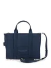 Marc Jacobs The Jacquard Small Tote Camel Handbag In Blue