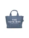 Marc Jacobs Cloud Blue Small Tote Leather Bag In Blue