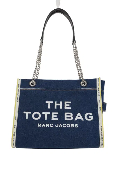 MARC JACOBS MARC JACOBS 'THE DENIM CHAIN MEDIUM TOTE' SHOULDER BAG