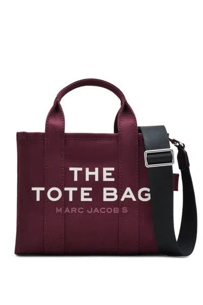 Marc Jacobs La Borsa Tote Piccola In Tela In Burgundy