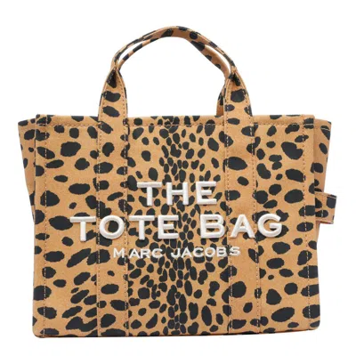 Marc Jacobs Animal Print Tote Bag With Shoulder Strap In Black