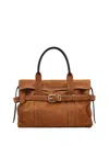 Marc Jacobs The Dakota Belted Suede Tote Bag In Brown