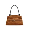 Marc Jacobs The Satchel Suede Leather Shoulder Bag