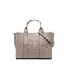 Marc Jacobs The Tote Bag Medium Grey Shoulder Bag With Logo In Grainy Leather Woman  In Gray