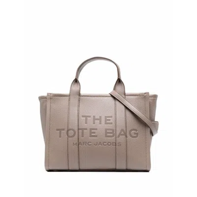 Marc Jacobs The Leather Small Tote Bag In Gris