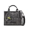 Marc Jacobs The Leather Medium Tote Bag In Grey