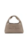 Marc Jacobs The Sack Mini Leather Hobo Bag In Gray