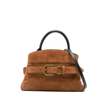 Marc Jacobs Suede Cow Leather Bag In Brown