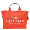 Marc Jacobs Structured Cotton Tote Bag With Zip Closure In Orange