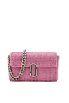 Marc Jacobs Embellished The Mini Soft Shoulder Bag In Rosa