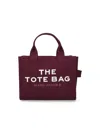 Marc Jacobs The Small Tote Bordeaux Handbag With Logo Lettering On The Front In Cotton Woman In Purple
