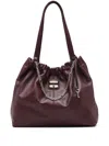 Marc Jacobs The Cristina Chain-embellished Drawstring Tote Bag In Burgundy
