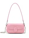 Marc Jacobs Womens Bow Pink The Clover Leather Shoulder Bag In Ribbon Pink