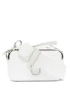 Marc Jacobs Rectangular White Leather Bag With Detachable Strap In White