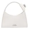 Marc Jacobs Glam Claw Clip Leather Crossbody Bag In White