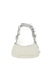 Marc Jacobs Contemporary White Shoulder Bag With Adjustable Chain And Embossed Logo In White