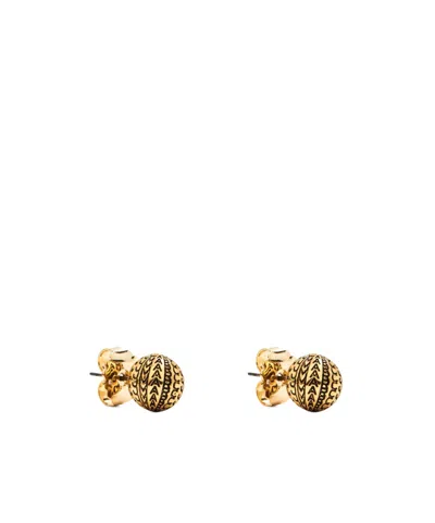 Marc Jacobs Monogram Ball Stud Earrings In Gold