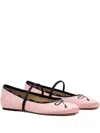 Marc Jacobs Ballet Flats With Bow Detail In Pink