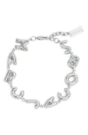 Marc Jacobs Balloon Logo Bracelet In Silver