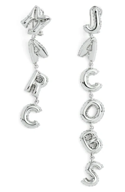 Marc Jacobs Balloon Charm Drop Earrings In Silver