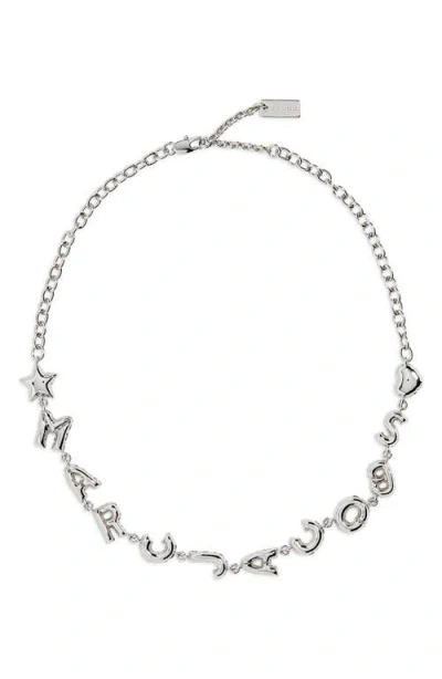 Marc Jacobs Balloon Charm Necklace In Metallic