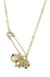 Marc Jacobs Balloon Charm Pendant Necklace In Gold