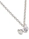 Marc Jacobs Balloon Heart Necklace In Silver