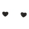 Marc Jacobs Balloon Heart Pave Earrings In Brown