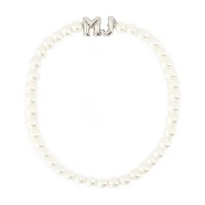 Marc Jacobs Balloon Necklace  Metal White In Neutral