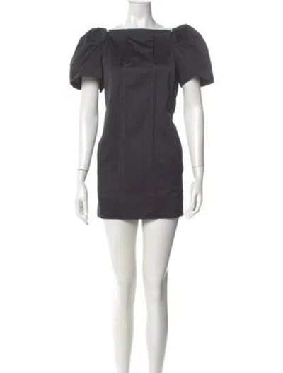 Pre-owned Marc Jacobs Bateau Neckline Mini Dress In Gray