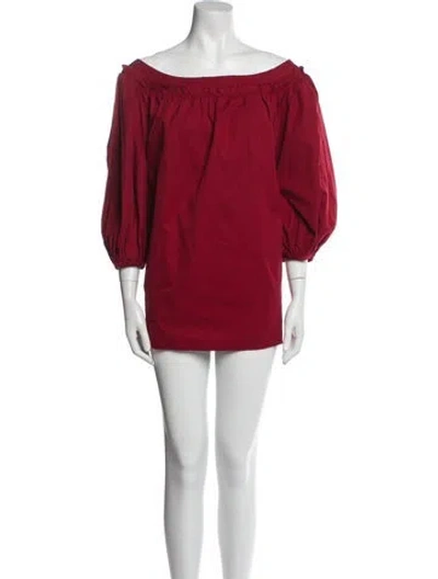 Pre-owned Marc Jacobs Bateau Neckline Mini Dress In Red