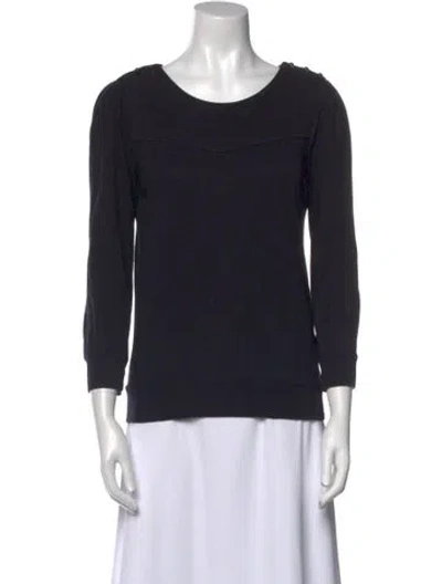 Pre-owned Marc Jacobs Bateau Neckline Three-quarter Sleeve Sweatshirt In Black