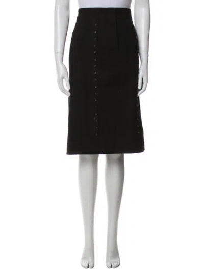 Pre-owned Marc Jacobs Beaded Accents Knee-length Skirt In Black