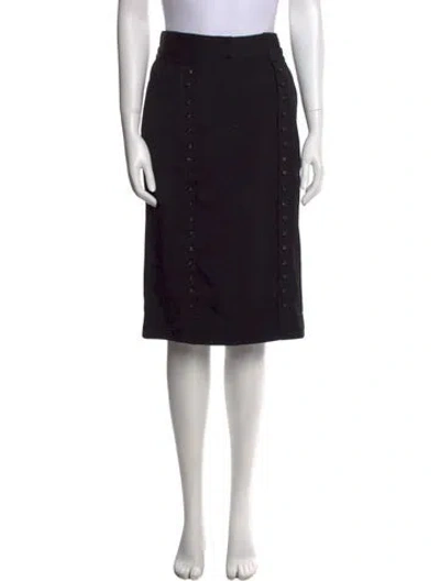 Pre-owned Marc Jacobs Beaded Accents Knee-length Skirt W/ Tags In Black