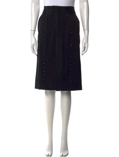 Pre-owned Marc Jacobs Beaded Accents Midi Length Skirt In Black