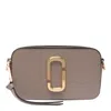 Marc Jacobs Grey Snapshot Bag In Beige