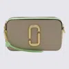 Marc Jacobs Beige And Acid Green Leather The Snapshot Crossbody Bag In Peppermint Multi