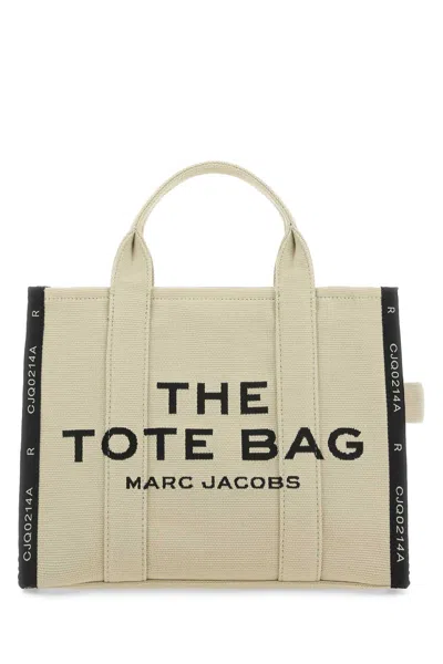 Marc Jacobs Beige Canvas The Tote Shopping Bag In Pink