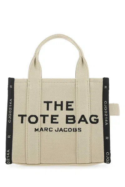 Marc Jacobs Jacquard Pattern Fabric Tote With Detachable Strap In Sand