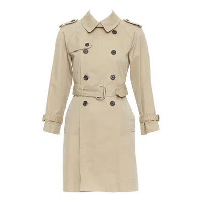 Pre-owned Marc Jacobs Beige Cotton Black Horn Buttons Trench Coat Us2 S