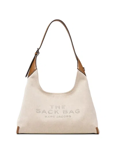 Marc Jacobs Beige Cotton Polyester Shoulder Bag In White