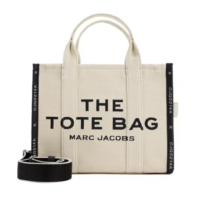 Marc Jacobs Beige Cotton The Medium Tote Bag In Brown