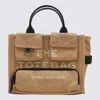 Marc Jacobs Beige Cotton The Medium Tote In Brown