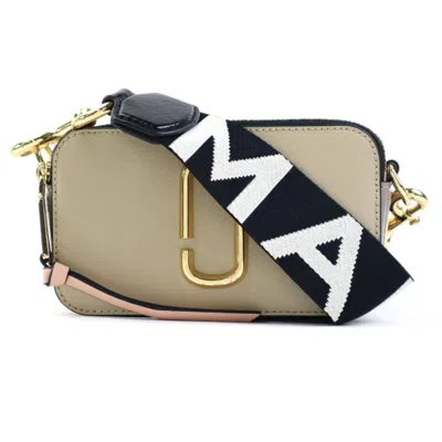 Pre-owned Marc Jacobs Beige Gray Pink Coated Canvas Shoulder Bag () In Beige, Gray, Pink