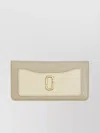 Marc Jacobs Beige Leather Bi-fold Wallet With Foldover Top In Neutral