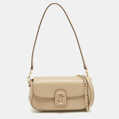 Pre-owned Marc Jacobs Beige Leather The Clover Shoulder Bag In Sand