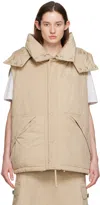 Marc Jacobs Oversized Puffer Vest In 260 Beige