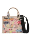 Marc Jacobs The Small Punk Scribble Canvas Tote Bag In Multi